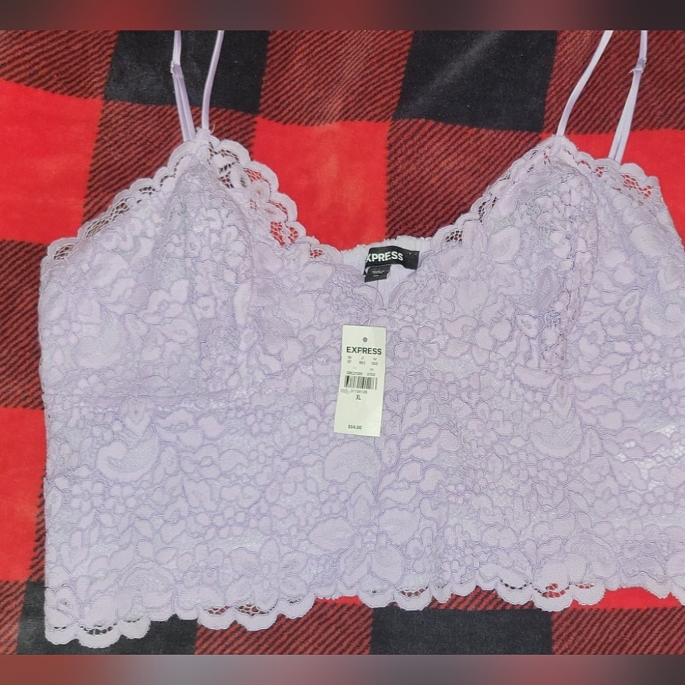 Express lace cropped cami